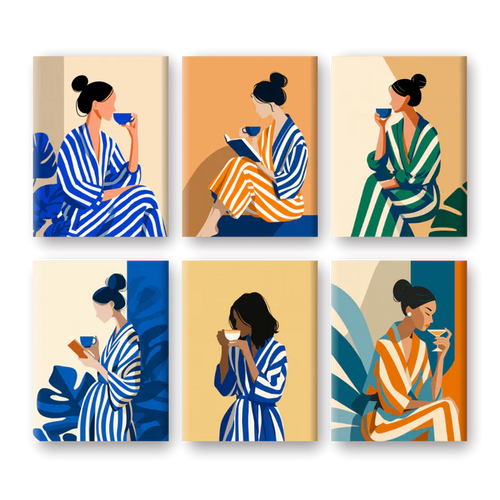 Coffret “Chilling Vibes” – 6 peintures par numéro