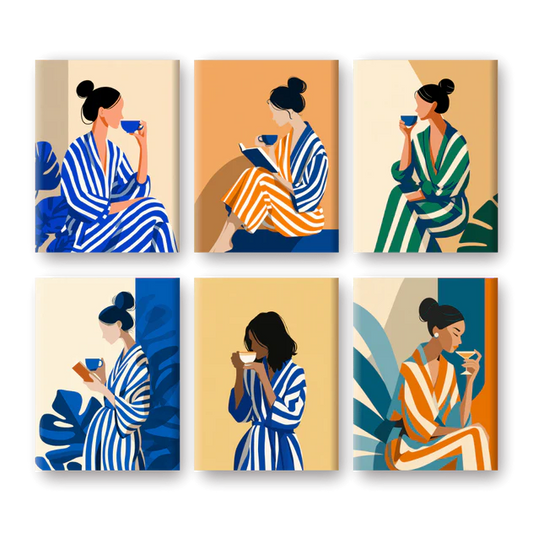 Coffret de 6 peintures par numéro “Chilling Vibes”