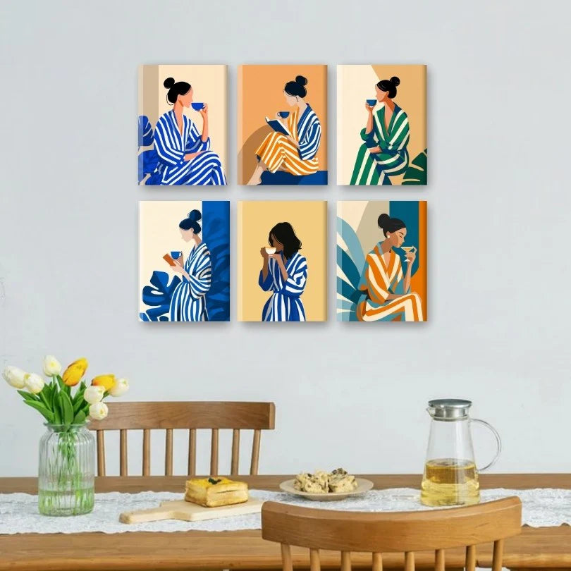 Peintures par numéro Chilling Vibes en décoration murale – pour une ambiance relaxante et décontractée – Maison Artsen