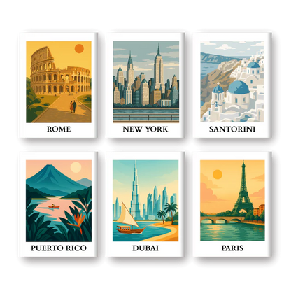 Coffret “Capitales” – 6 peintures par numéro