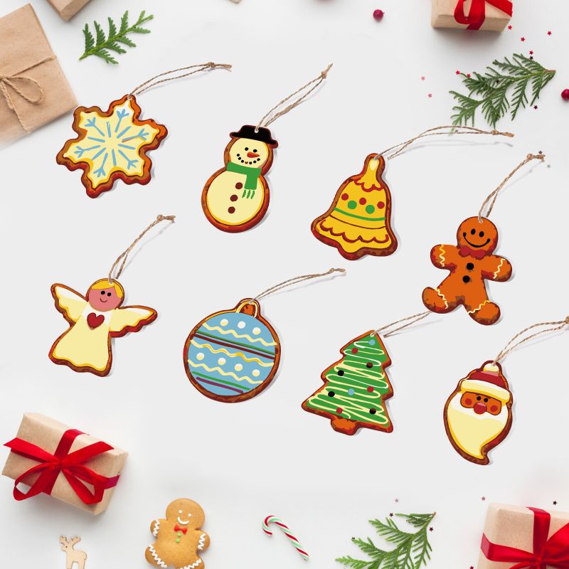Suspensions de Noël à peindre par numéro Veillée de Noël, Maison Artsen