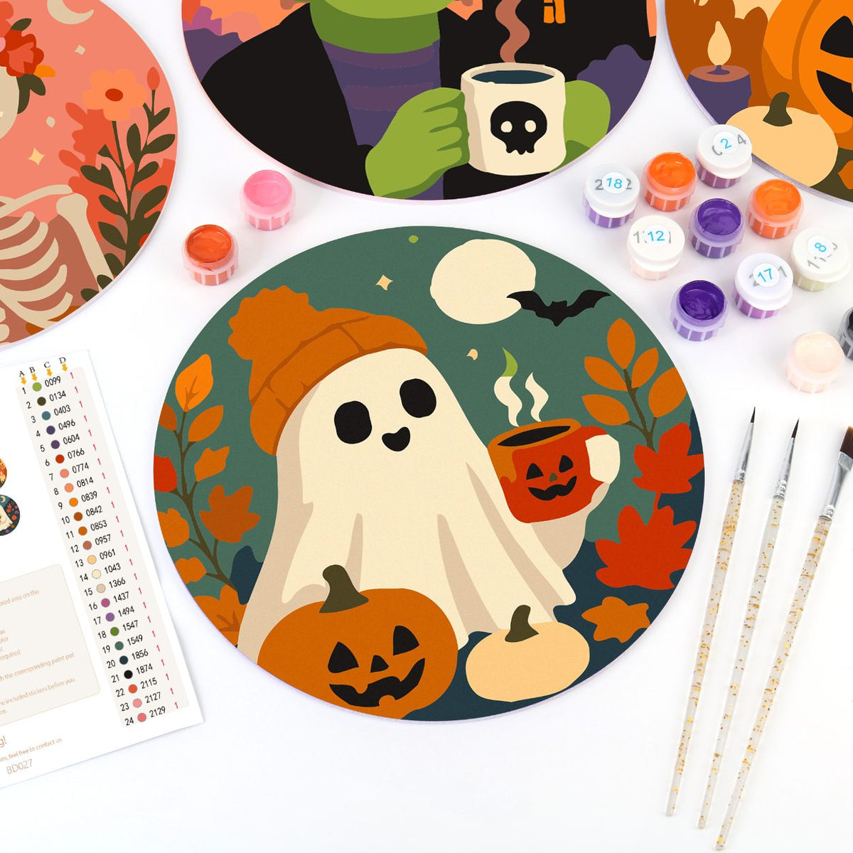 Sets de table à peindre par numéro Nuit d'Halloween, vue 5, Maison Artsen