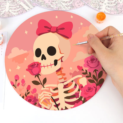 Sets de table à peindre par numéro Squelettes en Fleurs, vue 3, Maison Artsen
