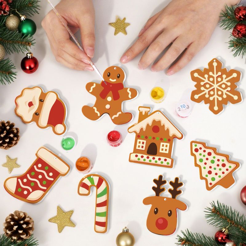 Suspensions de Noël à peindre par numéro Biscuits de Noël, vue 3, Maison Artsen