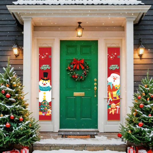 Panneaux de porte à peindre par numéro Père Noël et Bonhomme de Neige, Maison Artsen