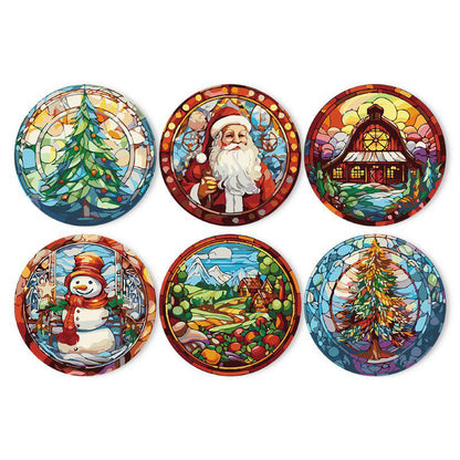 Sets de table à peindre par numéro Noël en Vitrail, vue 2, Maison Artsen