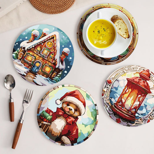 Sets de table à peindre par numéro Noël Douillet, Maison Artsen