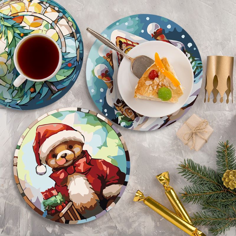 Sets de table à peindre par numéro Noël Douillet, vue 3, Maison Artsen