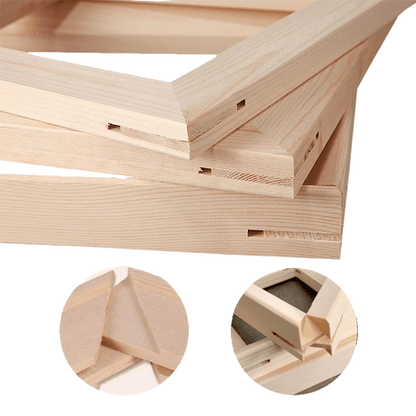 Coffret 6 peintures par numéro Châssis en bois 15×20 – Kit DIY 6 pièces – aux couleurs inspirantes – Maison Artsen