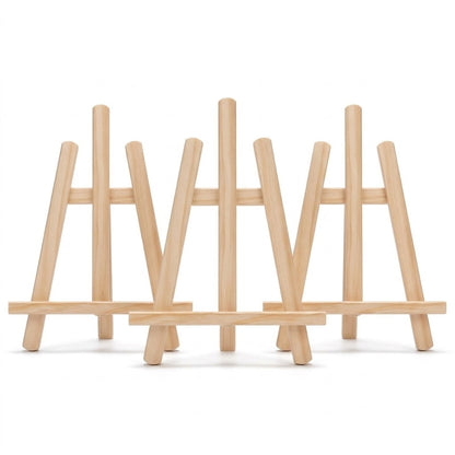 Peintures par numéro Petit chevalet en bois - Pack de 3 en décoration murale – aux couleurs inspirantes – Maison Artsen