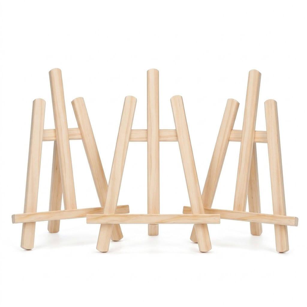 Coffret 6 peintures par numéro Petit chevalet en bois - Pack de 3 – aux couleurs inspirantes – Maison Artsen