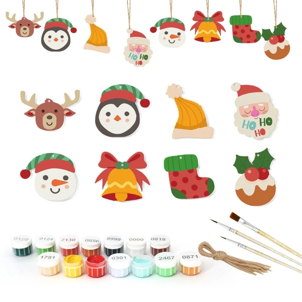 Peinture par numéro Noël Chaleureux – détail toile – Maison Artsen