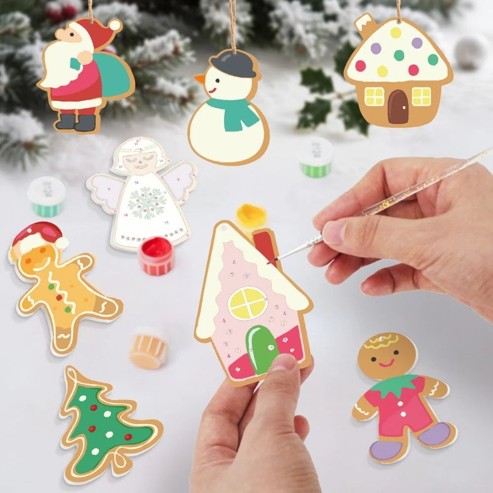 Peinture par numéro Sapin Enchanté – détail toile – Maison Artsen