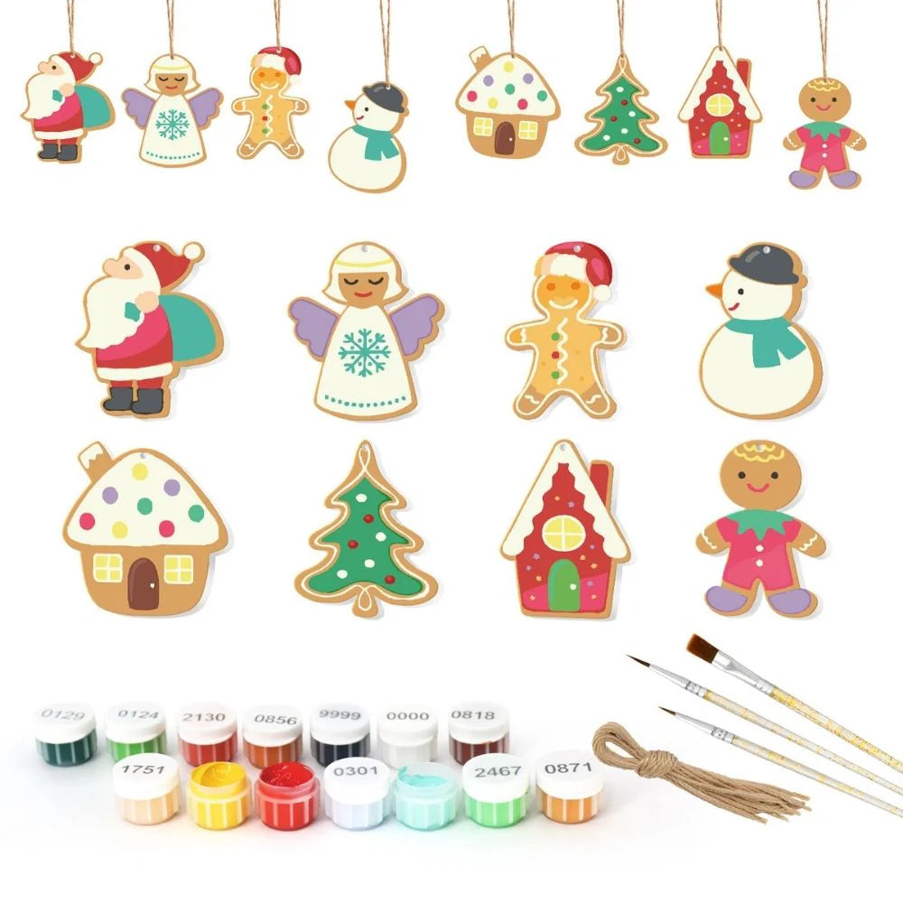 Peinture par numéro Sapin Enchanté – détail toile – Maison Artsen