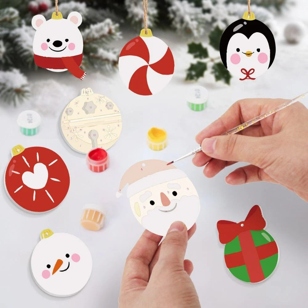 Peinture par numéro Marché de Noël – détail toile – Maison Artsen