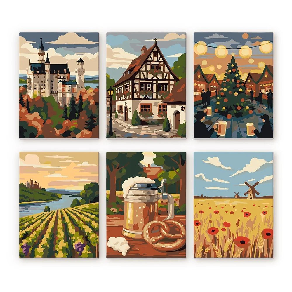 Coffret “Alsace” – 6 peintures par numéro