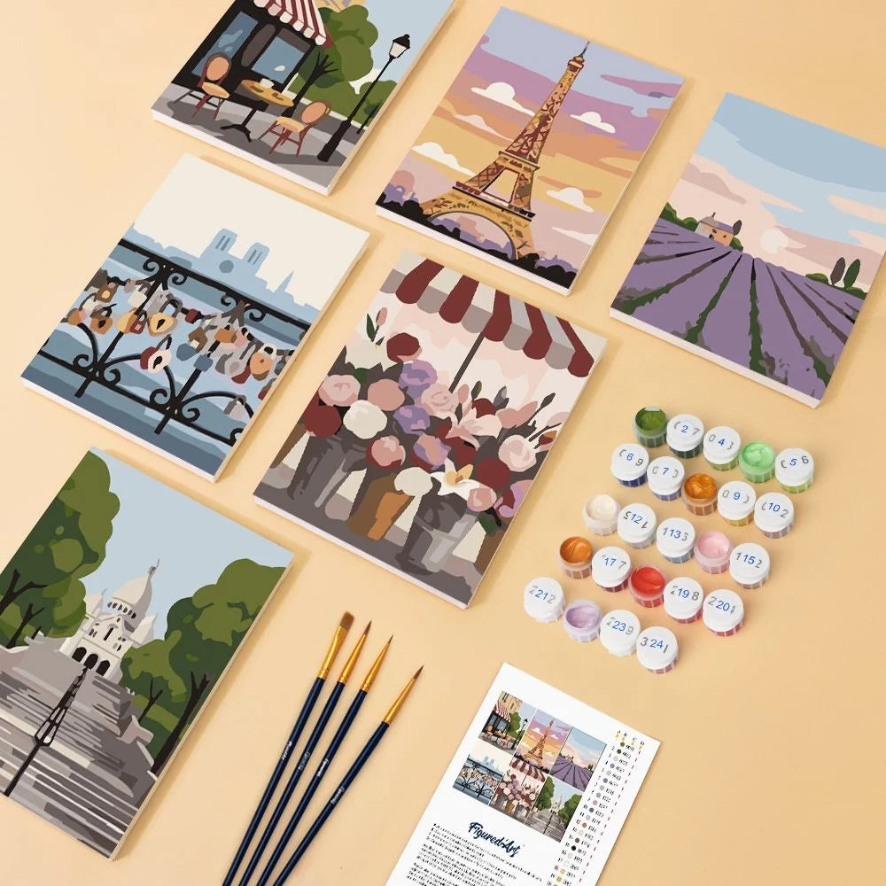 Coffret “Paris t'aimes” – 6 peintures par numéro