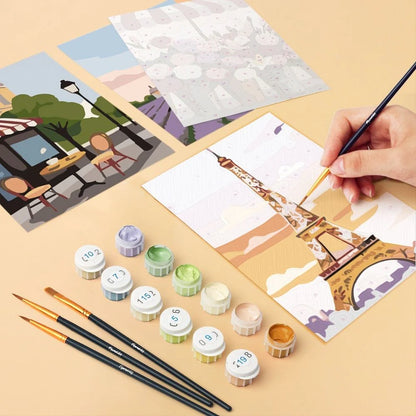 Coffret “Paris t'aimes” – 6 peintures par numéro