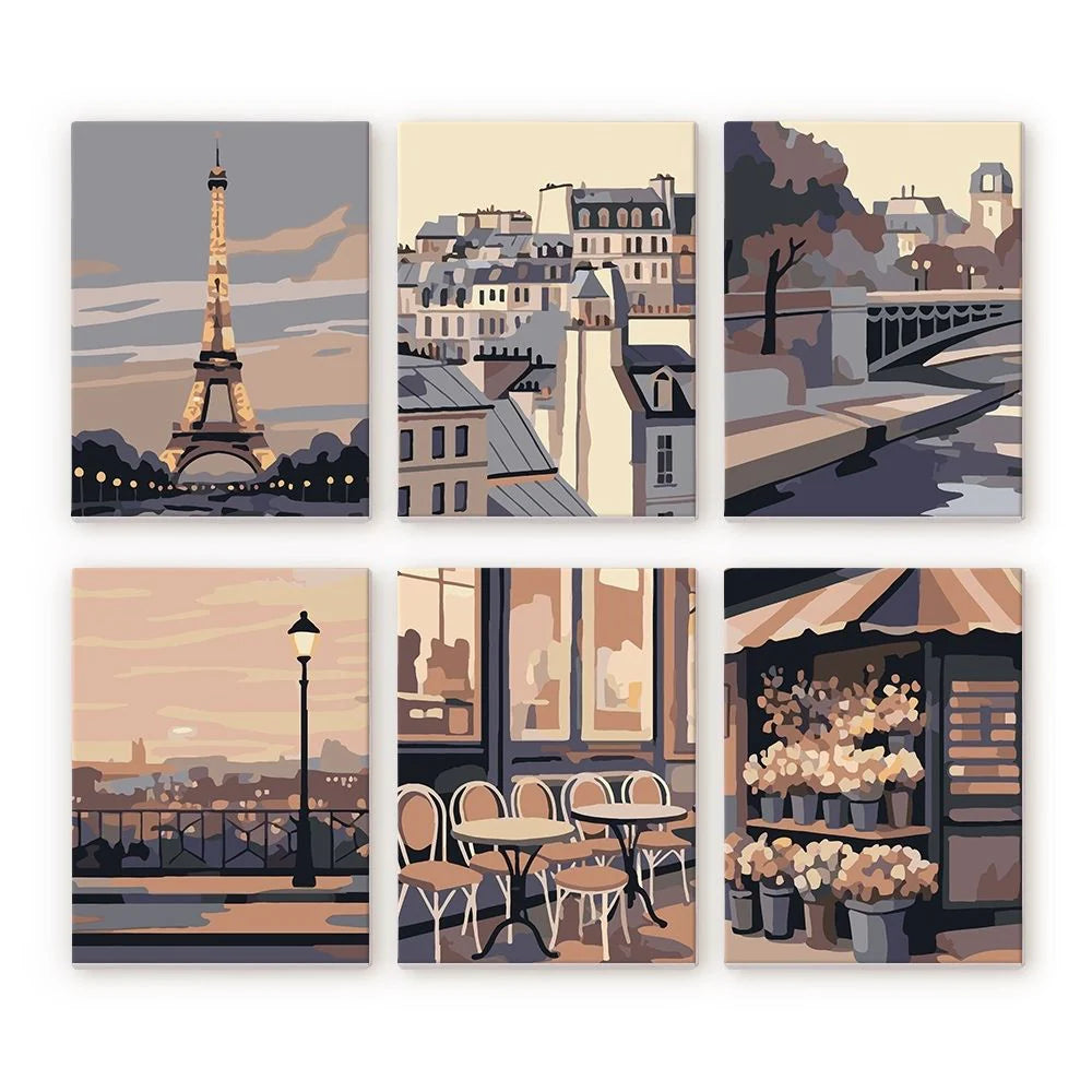 Coffret “Balade à Paris” – 6 peintures par numéro