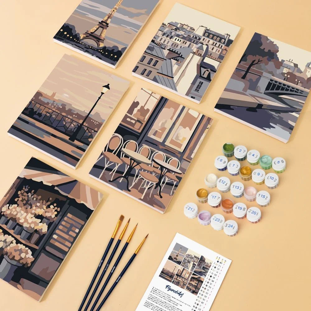 Coffret “Balade à Paris” – 6 peintures par numéro