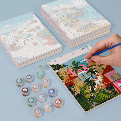 Coffret “Vues Méditerranéennes” – 6 peintures par numéro