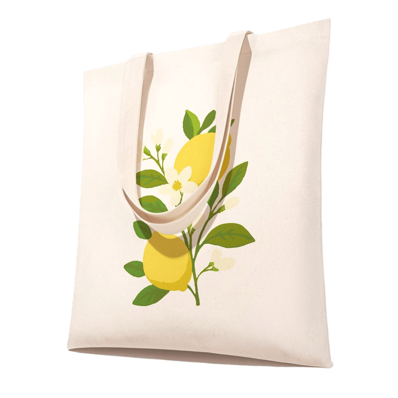 Tote bag à peindre par numéro Branche de Citrons, Maison Artsen