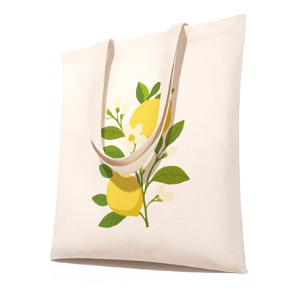 Tote bag à peindre par numéro Branche de Citrons, Maison Artsen
