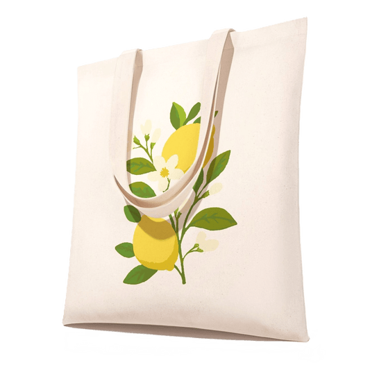 Tote bag à peindre par numéro Branche de Citrons, Maison Artsen