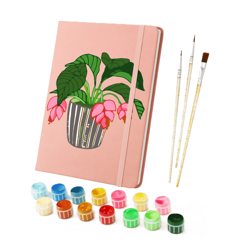 Carnet à peindre par numéro Plante en Fleurs, Maison Artsen