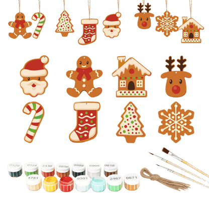 Suspensions de Noël à peindre par numéro Biscuits de Noël, vue 7, Maison Artsen