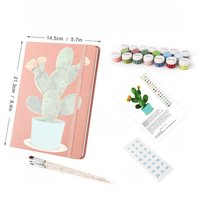 Carnet à peindre par numéro Cactus en Fleurs, vue 8, Maison Artsen