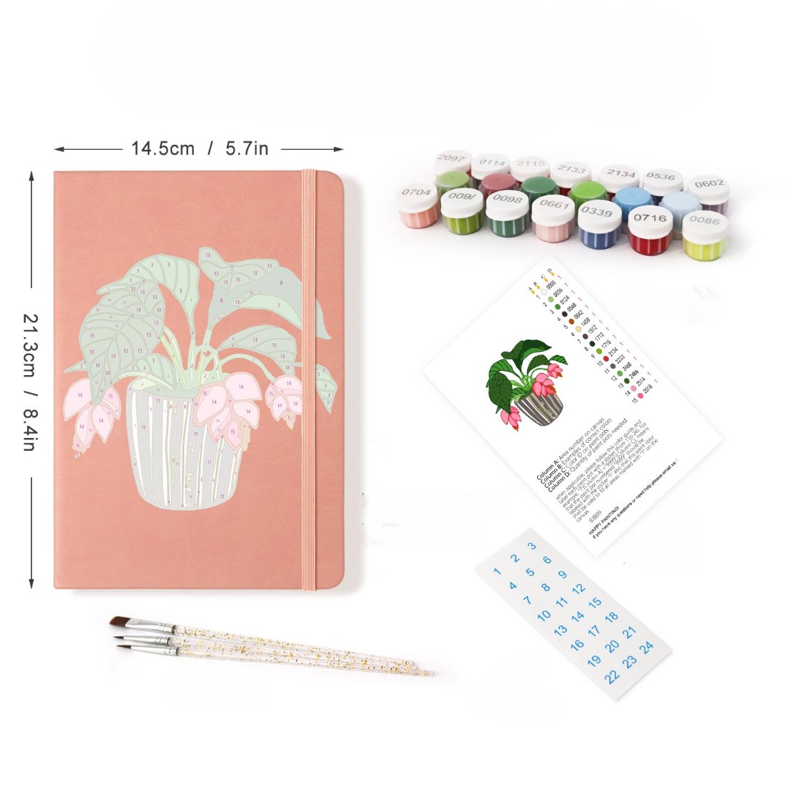 Carnet à peindre par numéro Plante en Fleurs, vue 8, Maison Artsen