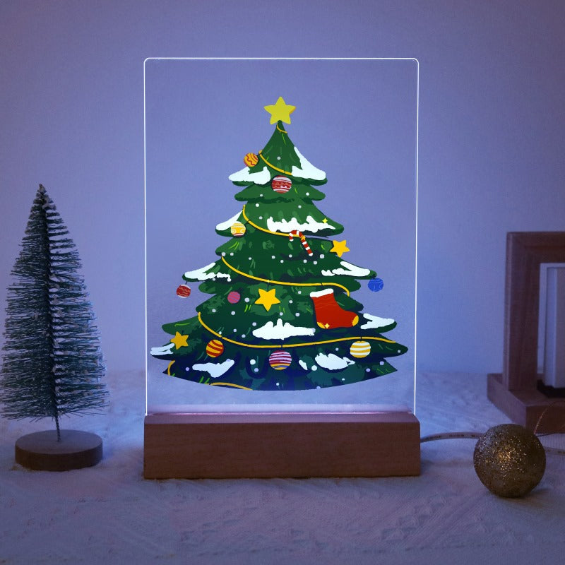 Lampe à peindre par numéro Sapin Enneigé, vue 2, Maison Artsen