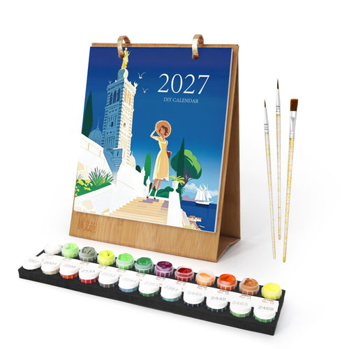 Calendrier 2027 peinture par numéro Affiches du Monde, Maison Artsen – vue 1