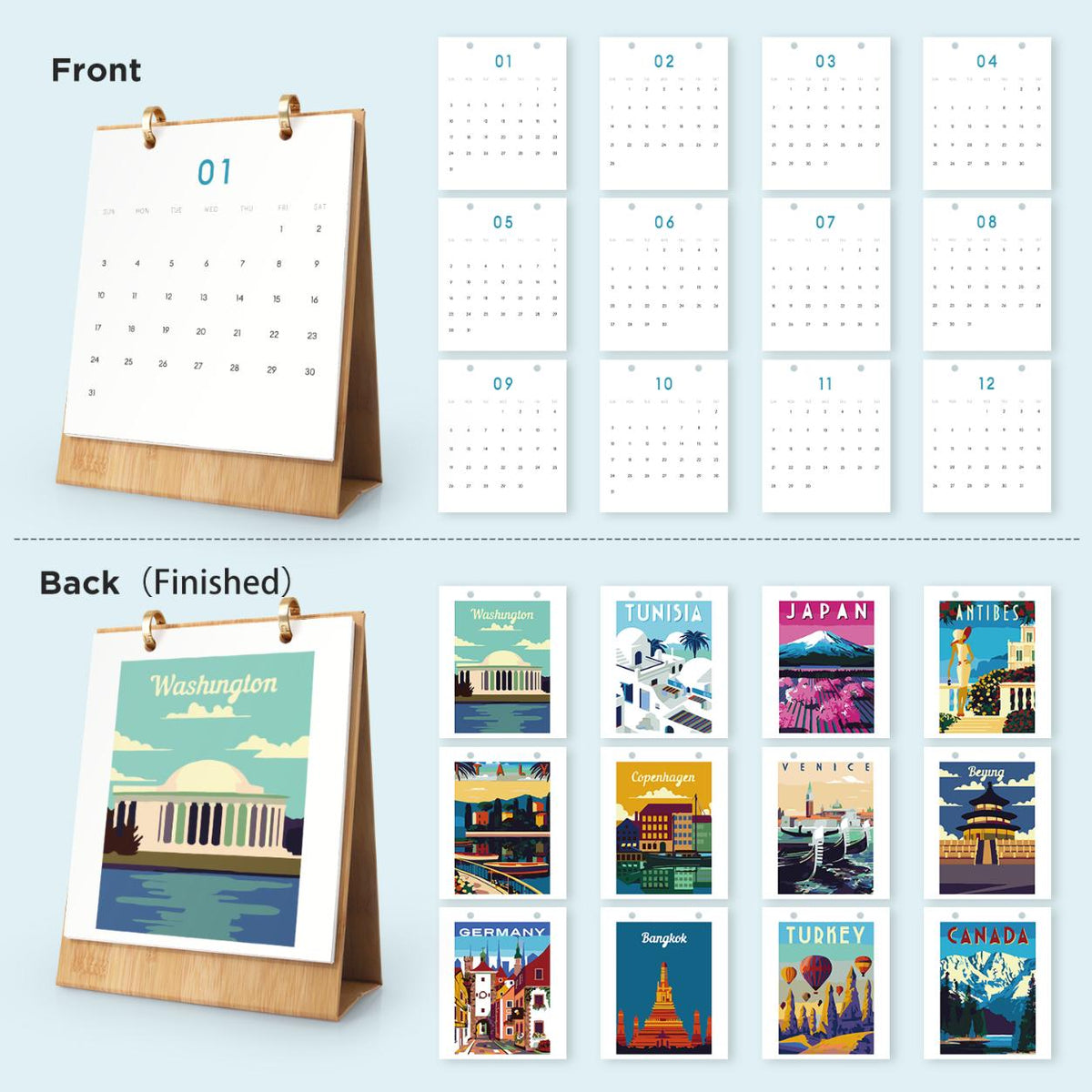 Calendrier 2027 peinture par numéro Affiches du Monde, Maison Artsen – vue 17