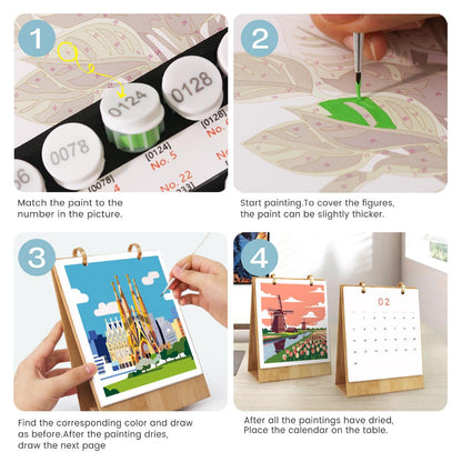 Calendrier 2027 peinture par numéro Carnet de Voyage, Maison Artsen – vue 12