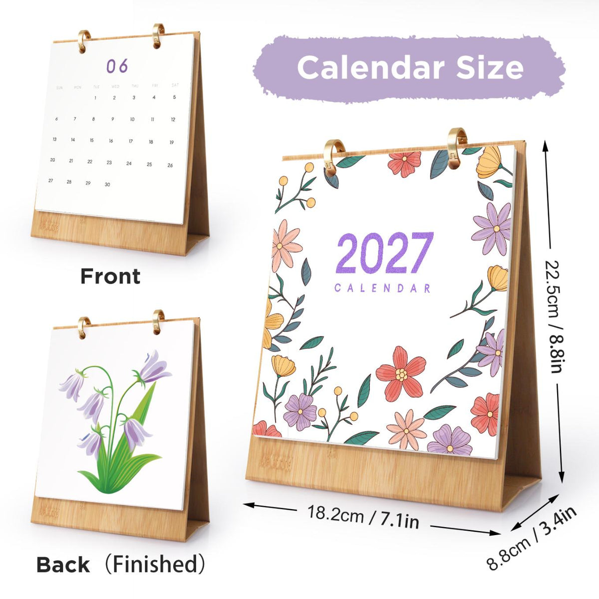 Calendrier 2027 peinture par numéro Fleurs du Jardin, Maison Artsen – vue 2
