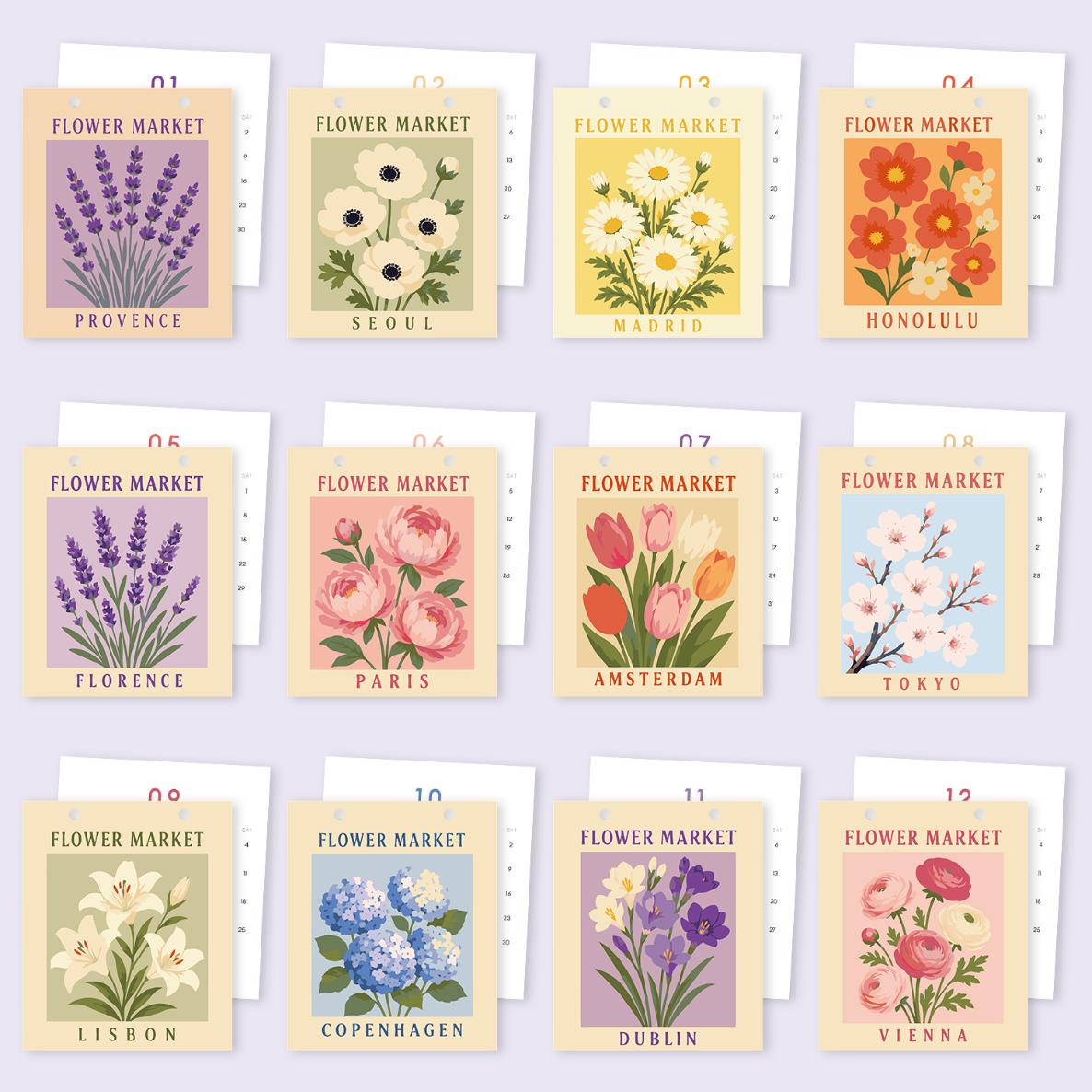 Calendrier 2027 peinture par numéro Marché aux Fleurs, Maison Artsen – vue 7