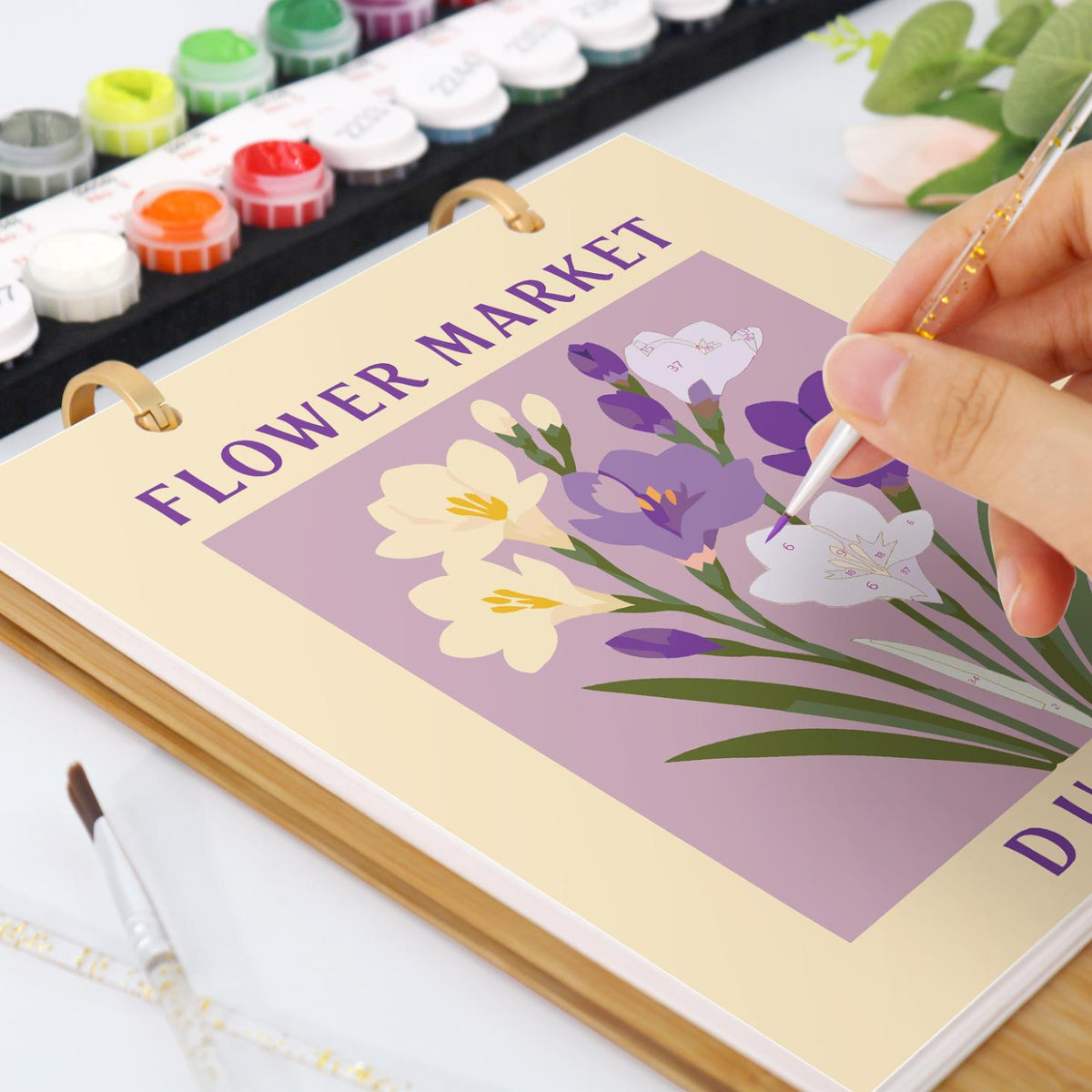 Calendrier 2027 peinture par numéro Marché aux Fleurs, Maison Artsen – vue 11
