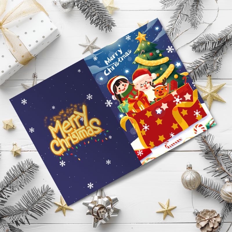 Peinture par numéro Cartes de Noël à Peindre – Série 5 – détail toile – Maison Artsen