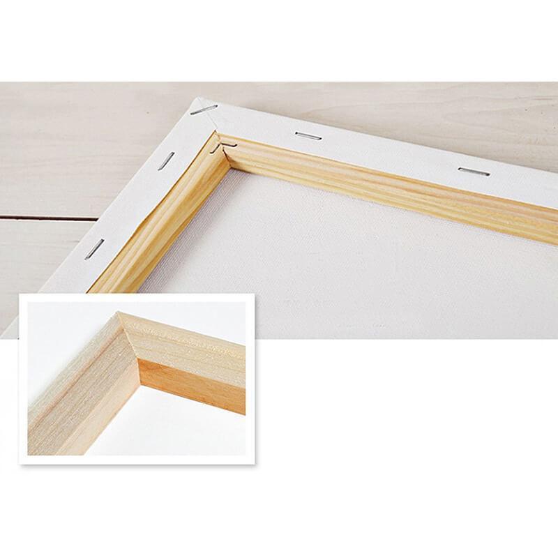Châssis en bois seul pour toile peinture par numéro – angle de la toile montée – Maison Artsen