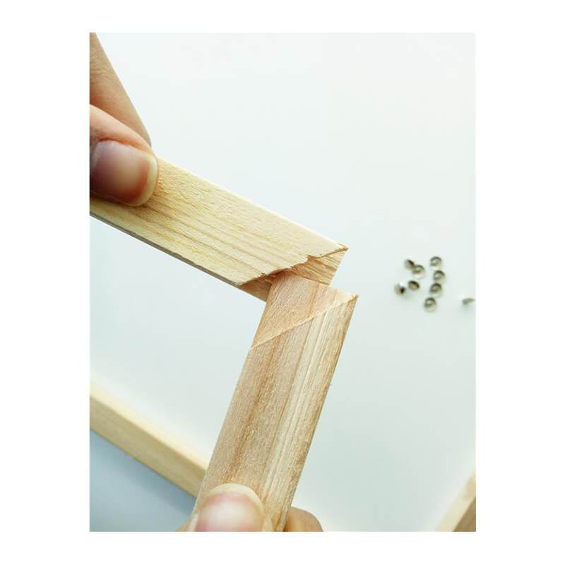 Châssis en bois seul pour toile peinture par numéro – assemblage d'un angle à la main – Maison Artsen