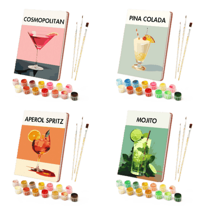 Carnet à peindre par numéro L'Heure du Cocktail, Maison Artsen