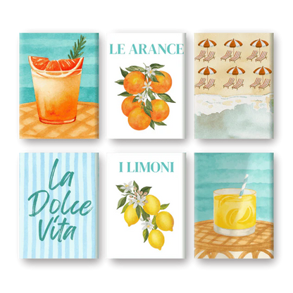 Coffret “Agrumes & Mer” – 6 peintures par numéro