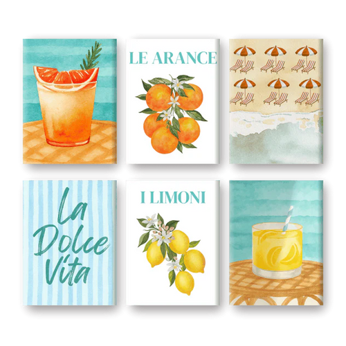 Coffret “Agrumes & Mer” – 6 peintures par numéro