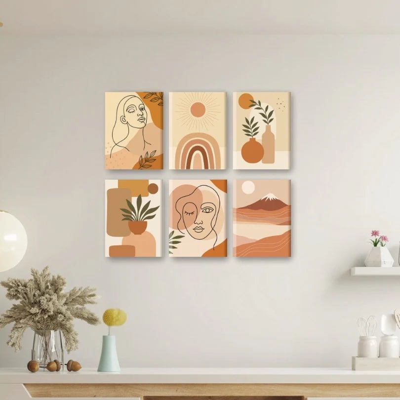 Coffret “Boho Vibes” – 6 peintures par numéro