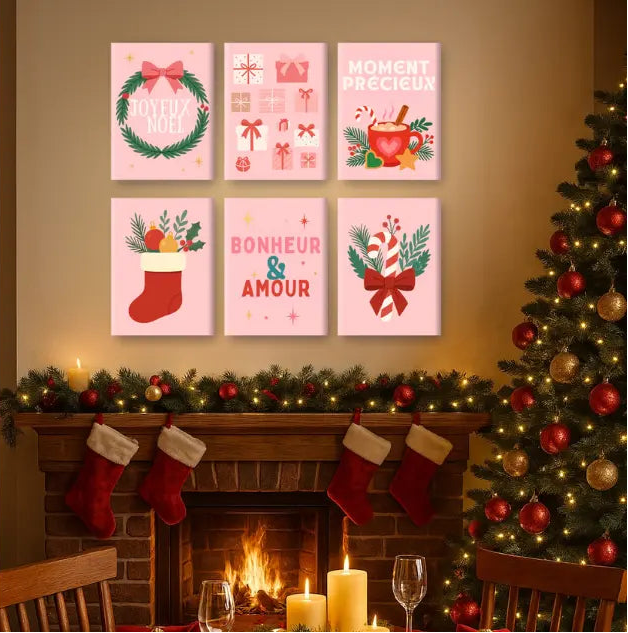 Coffret de 6 peintures par numéro “Bonheur & Amour”