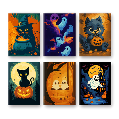 Coffret “Booo’minou” – 6 peintures par numéro