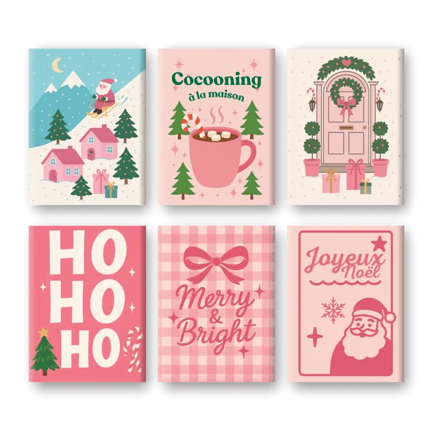 Coffret de 6 peintures par numéro “Cocooning Vibes”