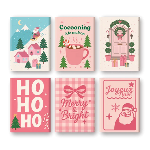 Coffret de 6 peintures par numéro “Cocooning Vibes”